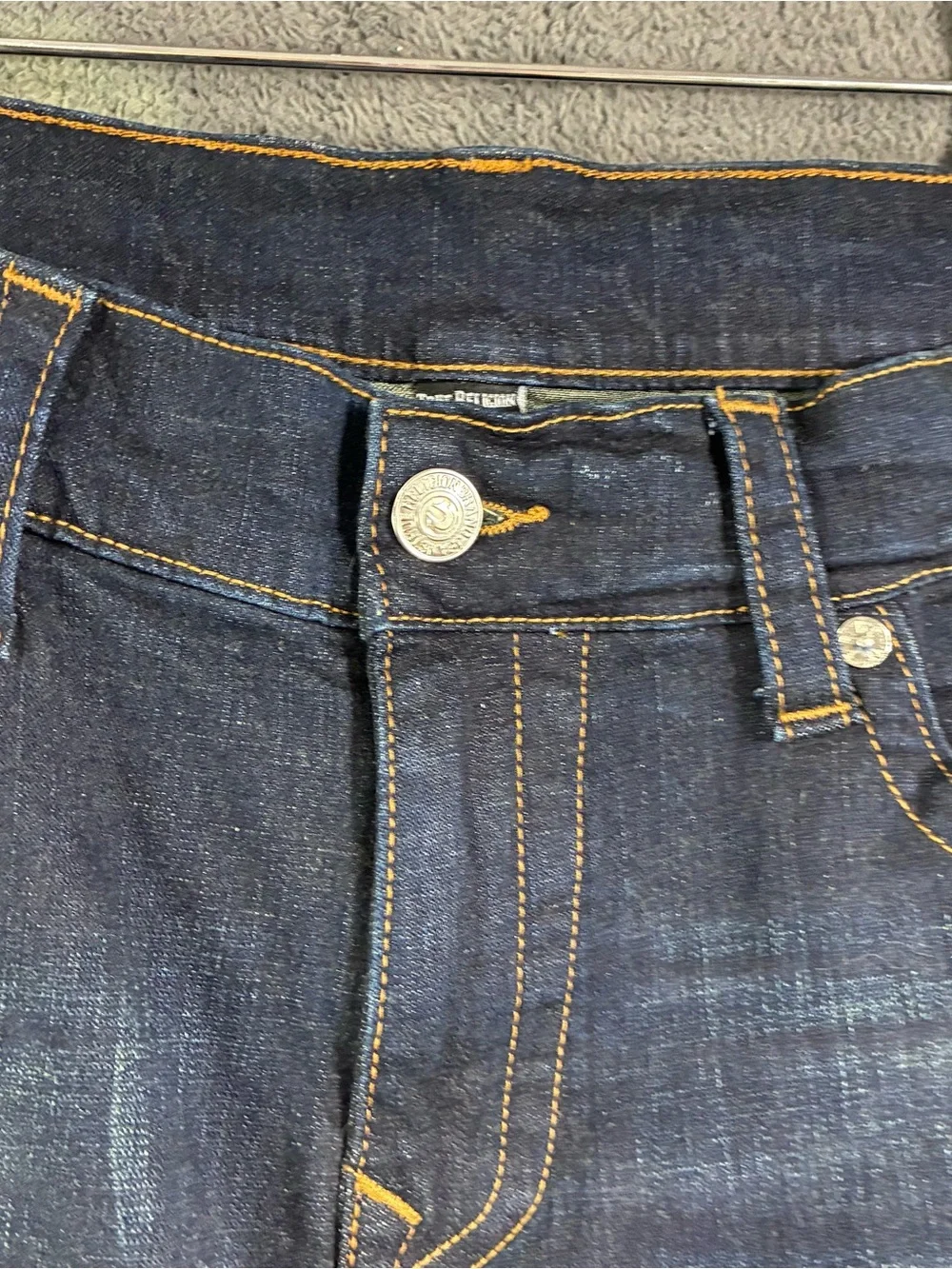 True Religion Ricky Relaxed Straight jeans in a dark indigo wash